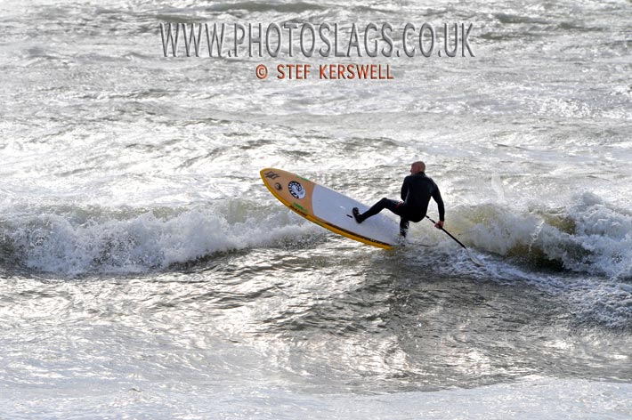Jock Patterson getting air on a SUP!