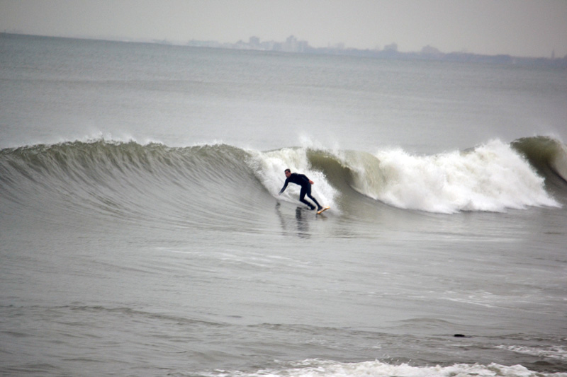 Nice waves at bottom of Shore Road 